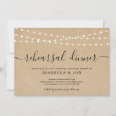 Dîner de répétition rustique Invitation (Devant)