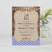 Dîner de répétition rustique Invitation du Blue Ch (Debout devant)