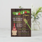 Dîner de répétition Rustique Italien Invitations (Debout devant)