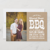 Dîner de répétition Rustique Kraft BBQ Invitation  (Devant)