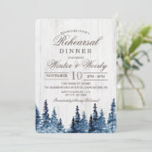 Dîner de répétition Rustique Wood Tree Invitation (Debout devant)