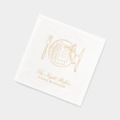 Dîner de répétition serviettes Gold Foil Elegant B (Gauche)