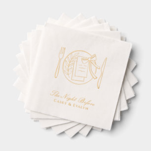 Dîner de répétition serviettes Gold Foil Elegant B