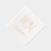 Dîner de répétition serviettes Gold Foil Elegant B (Droite)