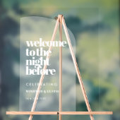 Dîner de répétition simple Arc Clair Bienvenue (Neutre)