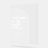 Dîner de répétition simple Arc Clair Bienvenue (Angle)