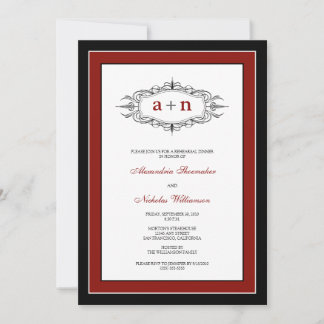 Dîner de répétition simple et élégant Invitation (