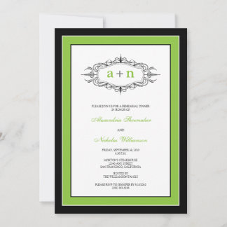 Dîner de répétition simple et élégant Invitation (