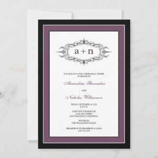 Dîner de répétition simple et élégant Invitation (