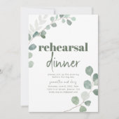 Dîner de répétition Soirée de mariage Invitation (Devant)