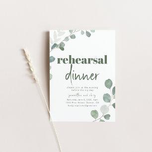 Dîner de répétition Soirée de mariage Invitation