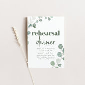 Dîner de répétition Soirée de mariage Invitation