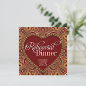 Dîner de répétition tribal bohème Invitations (Debout devant)