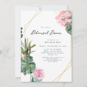 Dîner de répétition Tropical Succulent Invitation (Devant)