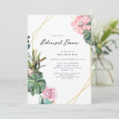 Dîner de répétition Tropical Succulent Invitation (Debout devant)