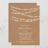 Dîner de répétition Twinkle Lights Invitation sur (Devant / Derrière)