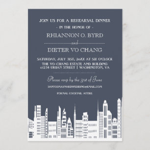 Dîner de répétition urbaine Invitations