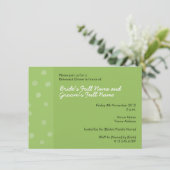 Dîner de répétition vert Dots peints Invitation (Debout devant)