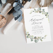 dîner de répétition verte eucalyptus invitation