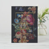 Dîner de répétition Vintage foncé Invitation (Debout devant)