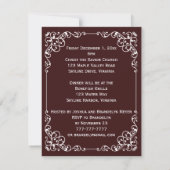 Dîner de répétition Vintage organisé Invitations d (Dos)