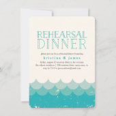 Dîner de répétition vintage Waves Invitation (Devant)