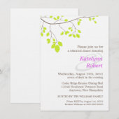 Dîner de répétition Violet Romance Invitation (Devant / Derrière)