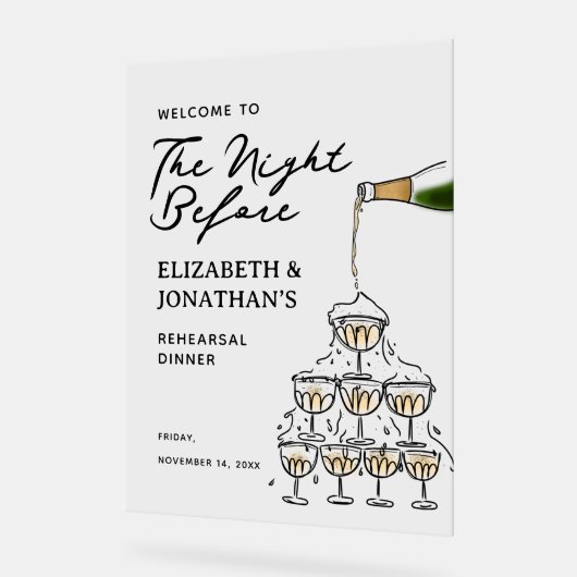 Dîner de répétition Whimsical Champagne (Angle)
