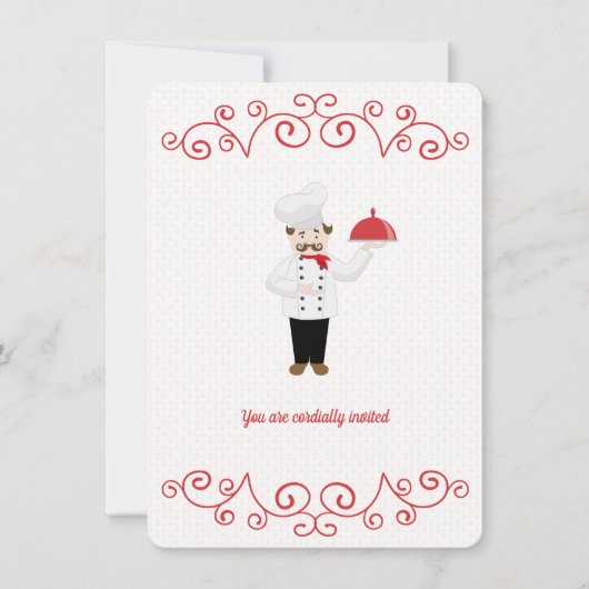 Dîner de retraite inspiré par le chef Invitation (Devant)