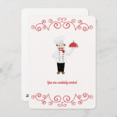 Dîner de retraite inspiré par le chef Invitation (Devant / Derrière)