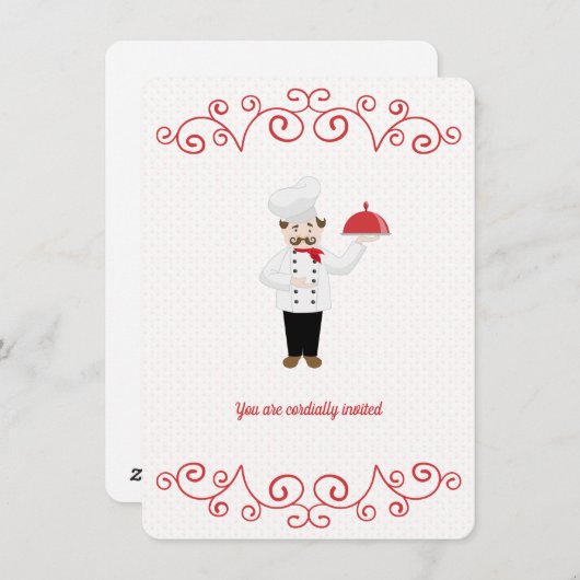 Dîner de retraite inspiré par le chef Invitation (Devant / Derrière)