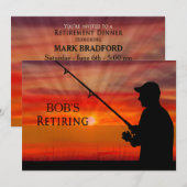 DÎNER DE RETRAITE INVITATION - COUCHER DE SOLEIL D (Devant / Derrière)