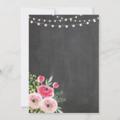 Dîner de retraite Invitation florale féminine rose (Dos)