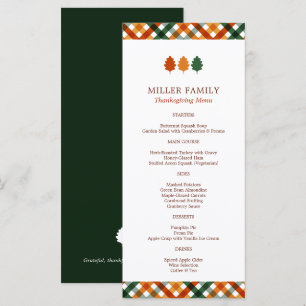 Dîner de Thanksgiving Automnal en Famille Menu Pla