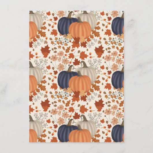 Dîner de Thanksgiving citrouille Menu (Dos)