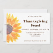 Dîner de Thanksgiving de tournesol Invitation (Devant)