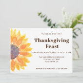 Dîner de Thanksgiving de tournesol Invitation (Debout devant)