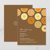 Dîner de thanksgiving et invitation plate de (Devant / Derrière)