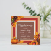 Dîner de Thanksgiving Invitation (Debout devant)