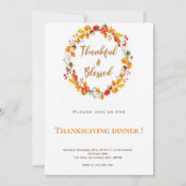 Dîner de Thanksgiving Invitation (Devant)