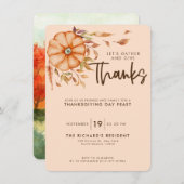 Dîner de Thanksgiving Invitation Boho Coffee Theme (Devant / Derrière)