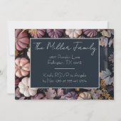 Dîner de Thanksgiving Invitation Citrouille Russe (Dos)