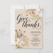 Dîner de Thanksgiving Invitation - Dîner Invitatio (Devant)