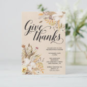 Dîner de Thanksgiving Invitation - Dîner Invitatio (Debout devant)