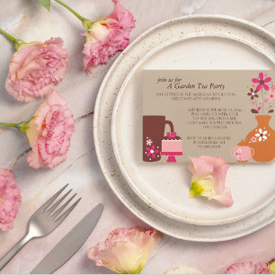 Dîner de thé du jardin Invitations