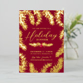 Dîner de vacances baie rouge Noël or (Debout devant)