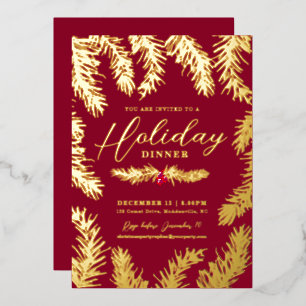 Diner de vacances fruits rouges noël or