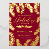 Diner de vacances fruits rouges noël or (Recto)