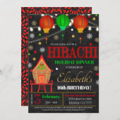 Dîner de vacances Hibachi Invitation (Devant / Derrière)