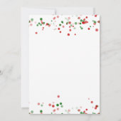 Dîner de vacances Invitation Red Green White (Dos)